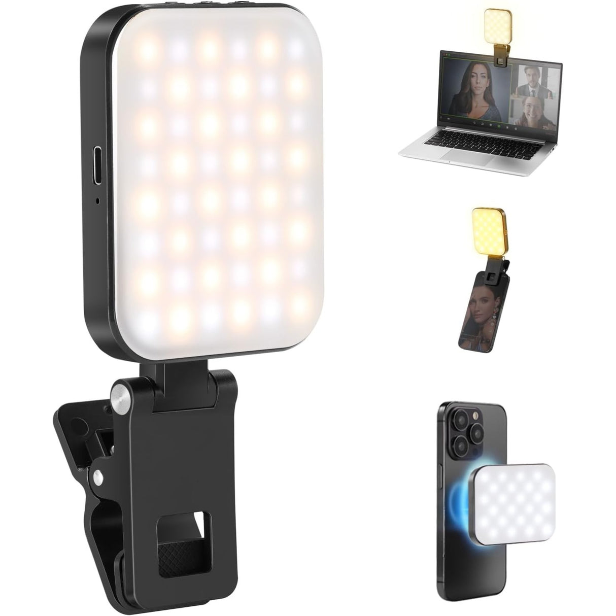 NEEWER BASICS Luz para Selfie BL48B Compatible con MagSafe iPhone 12 al 17 Series