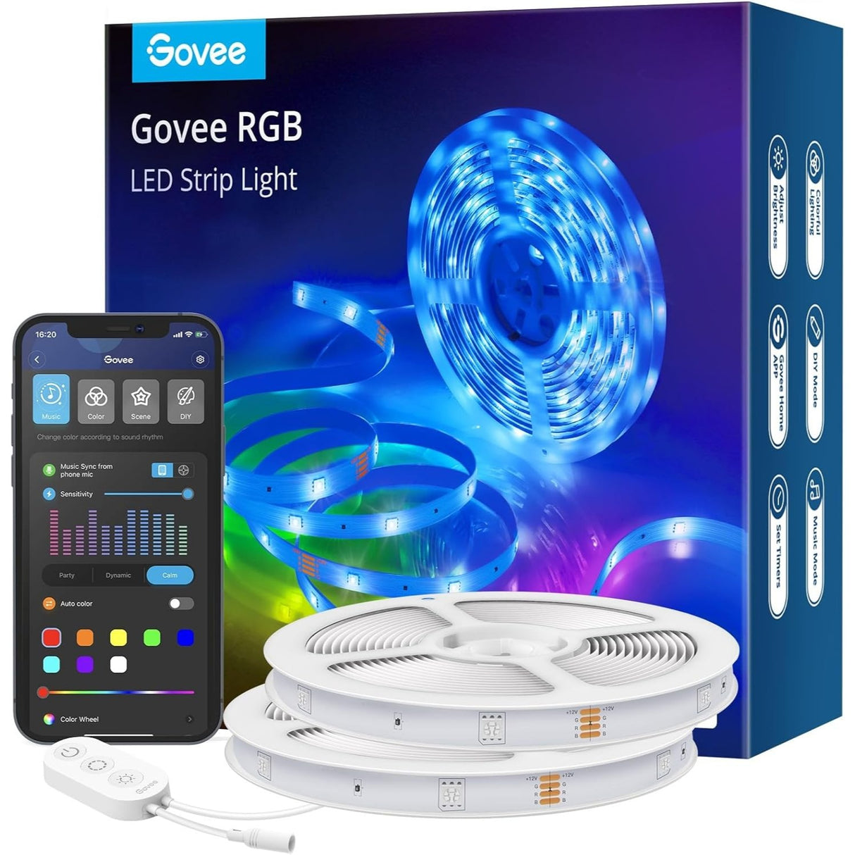 Govee RGB 10 Metros Tira Led WiFi compatible con Alexa y Google