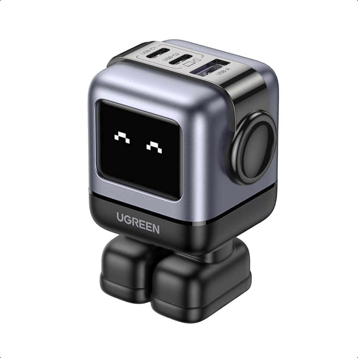 UGREEN Uno 65W Cargador USB-C 3 Puertos Robot GaN