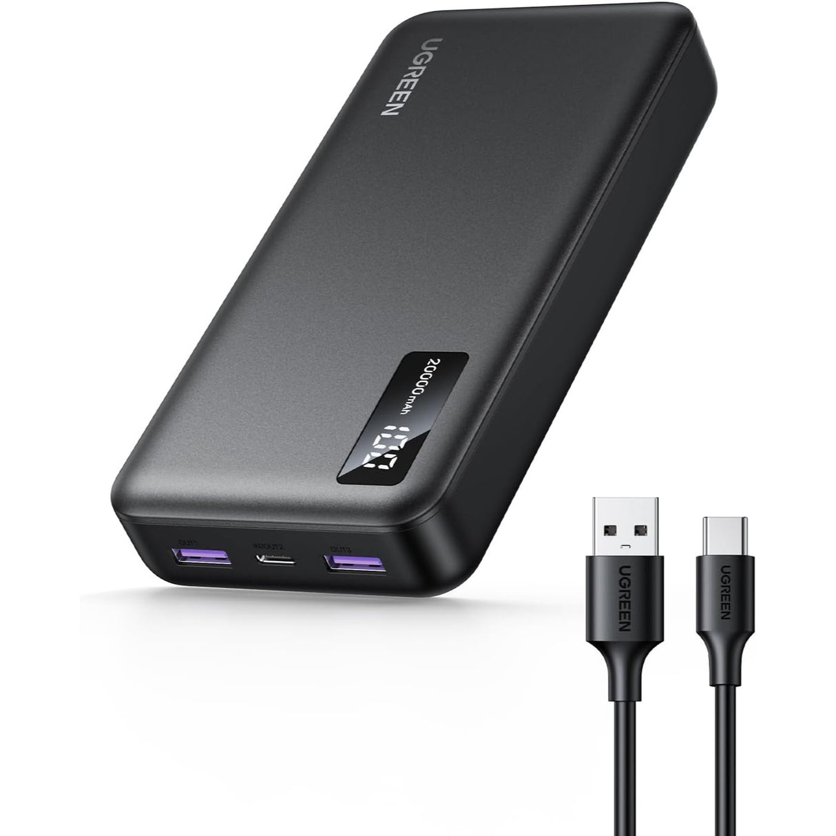 UGREEN Power Bank 20000mAh 22.5W Carga Rápida con Pantalla Inteligente