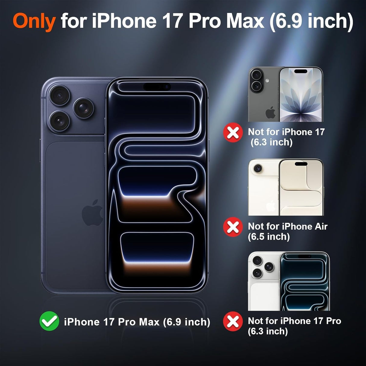 SUPFINE Case MagSafe para iPhone 17 Pro Max Protección de Grado Militar Contra Caídas, Mate Translúcido
