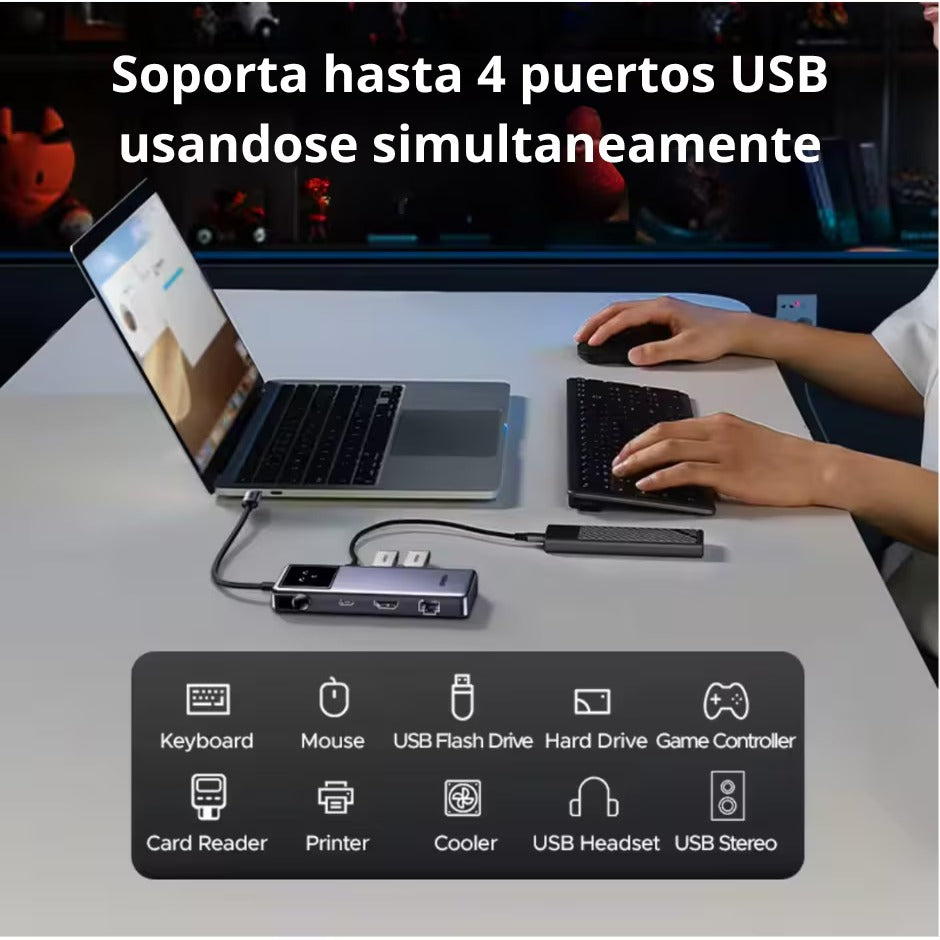 UGREEN Uno 7 en 1 HUB USB-C HDMI 4K 60Hz USB Ethernet