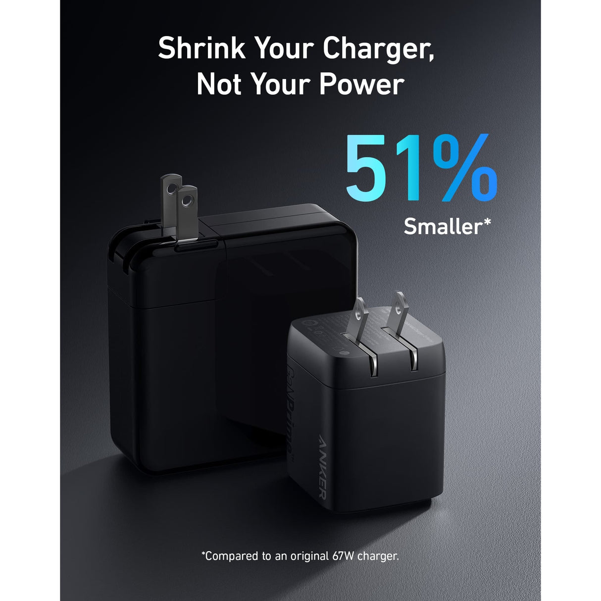 Anker Prime 67W GaN Cargador Rápido de 3 Puertos USB-C