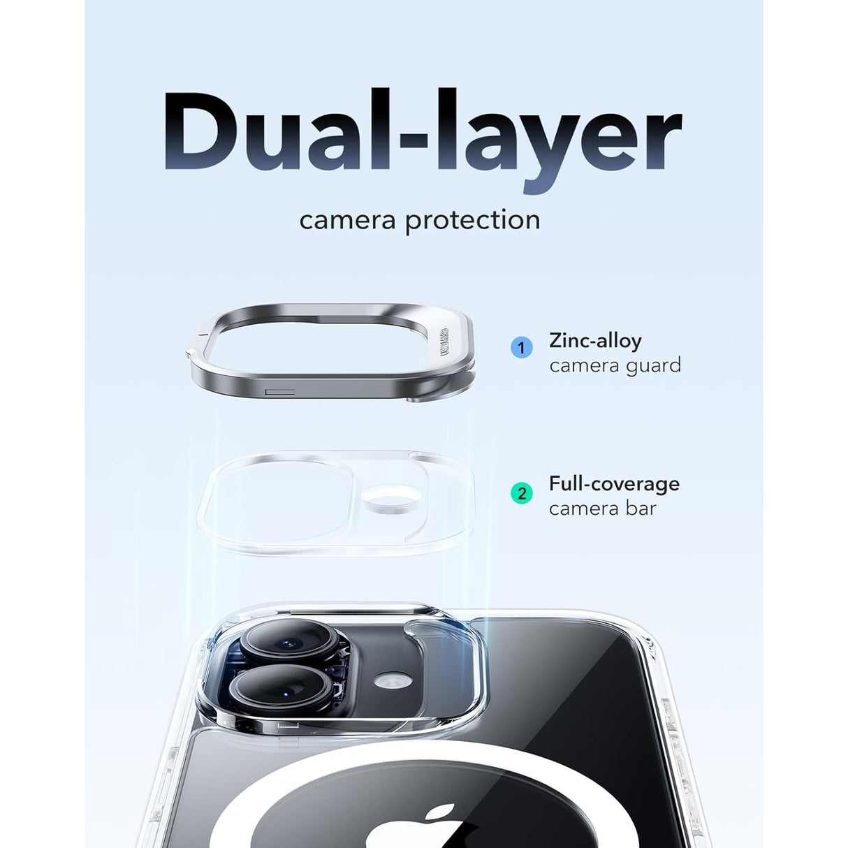 ESR iPhone 17 Classic Hybrid Magnetic Case con Stand, MagSafe y Control de Cámara Protección 3x