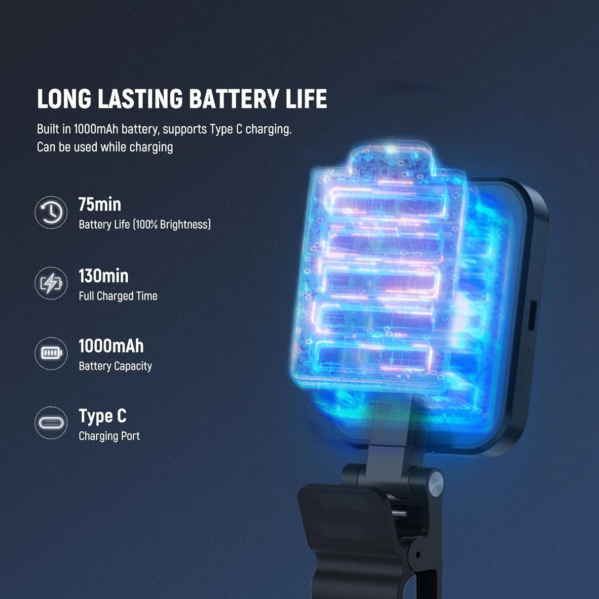 NEEWER BASICS Luz para Selfie BL48B Compatible con MagSafe iPhone 12 al 17 Series