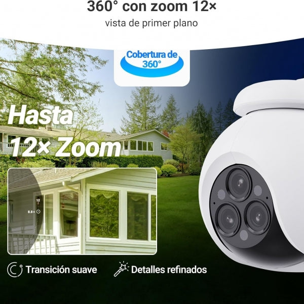 EZVIZ H80f Multi 2K⁺ Cámara Triple Lente Zoom 12x con Paneo e Inclinación