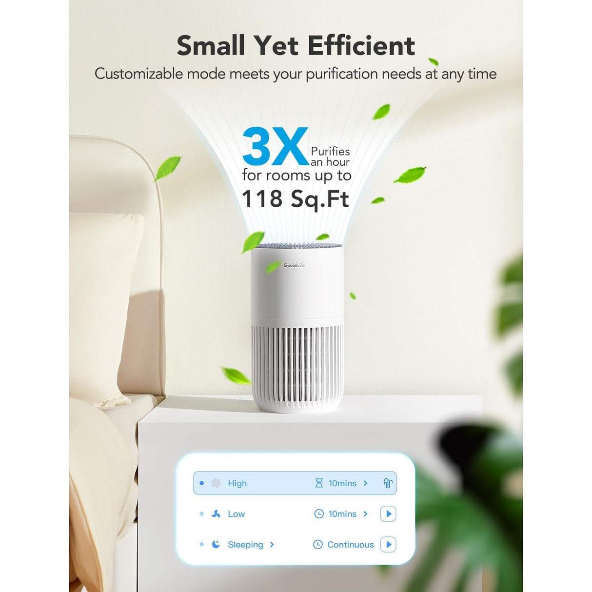 GoveeLife Mini Air Purifier HEPA Filtro de Aire Inteligente