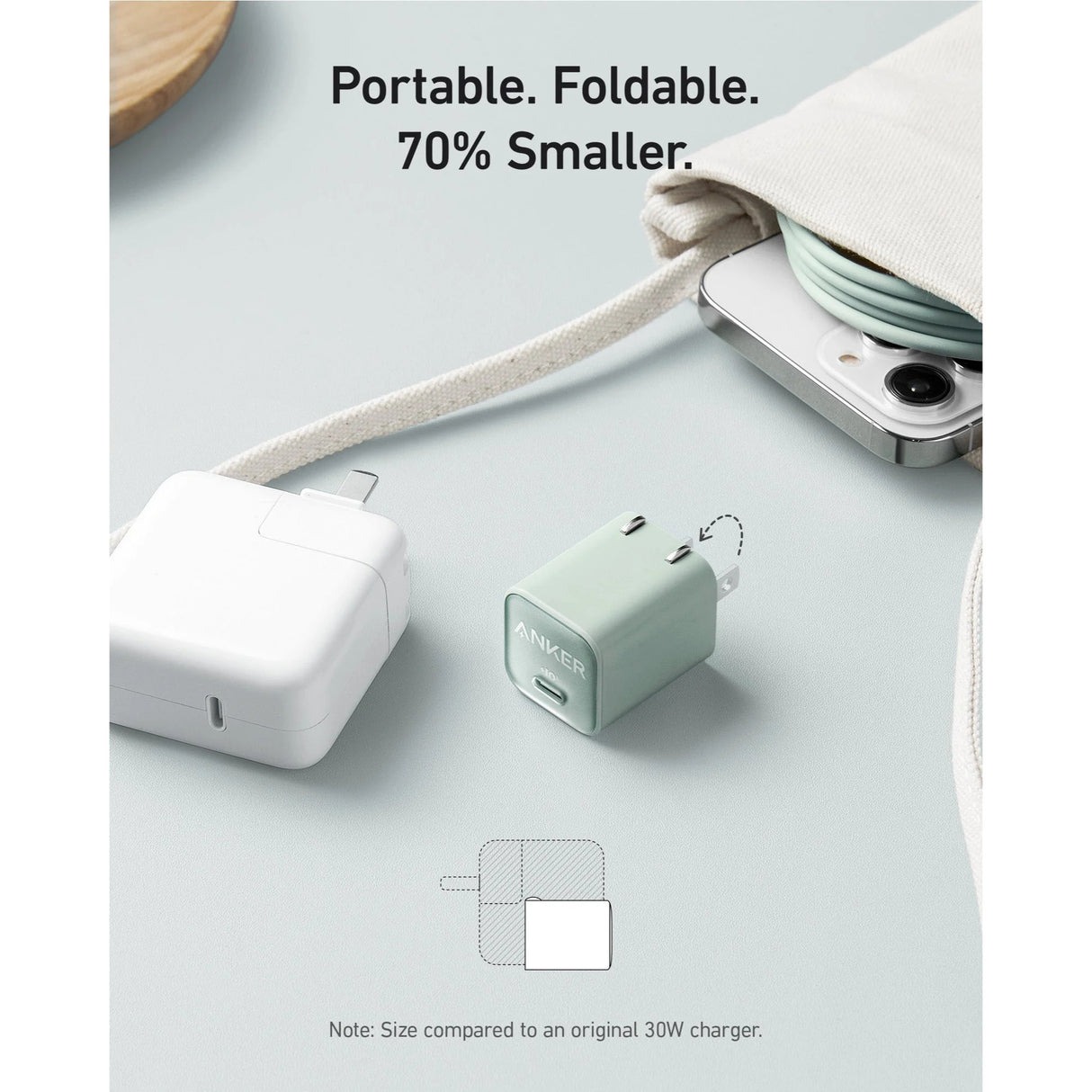 Anker 511 Charger (Nano 3, 30W) USB-C GaN Carga Rápida para iPhone, Galaxy, iPad y más