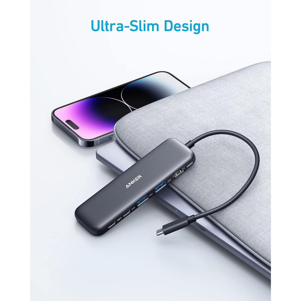 Anker 332 USB-C Hub (5 en 1) con 4K HDMI PD-IN