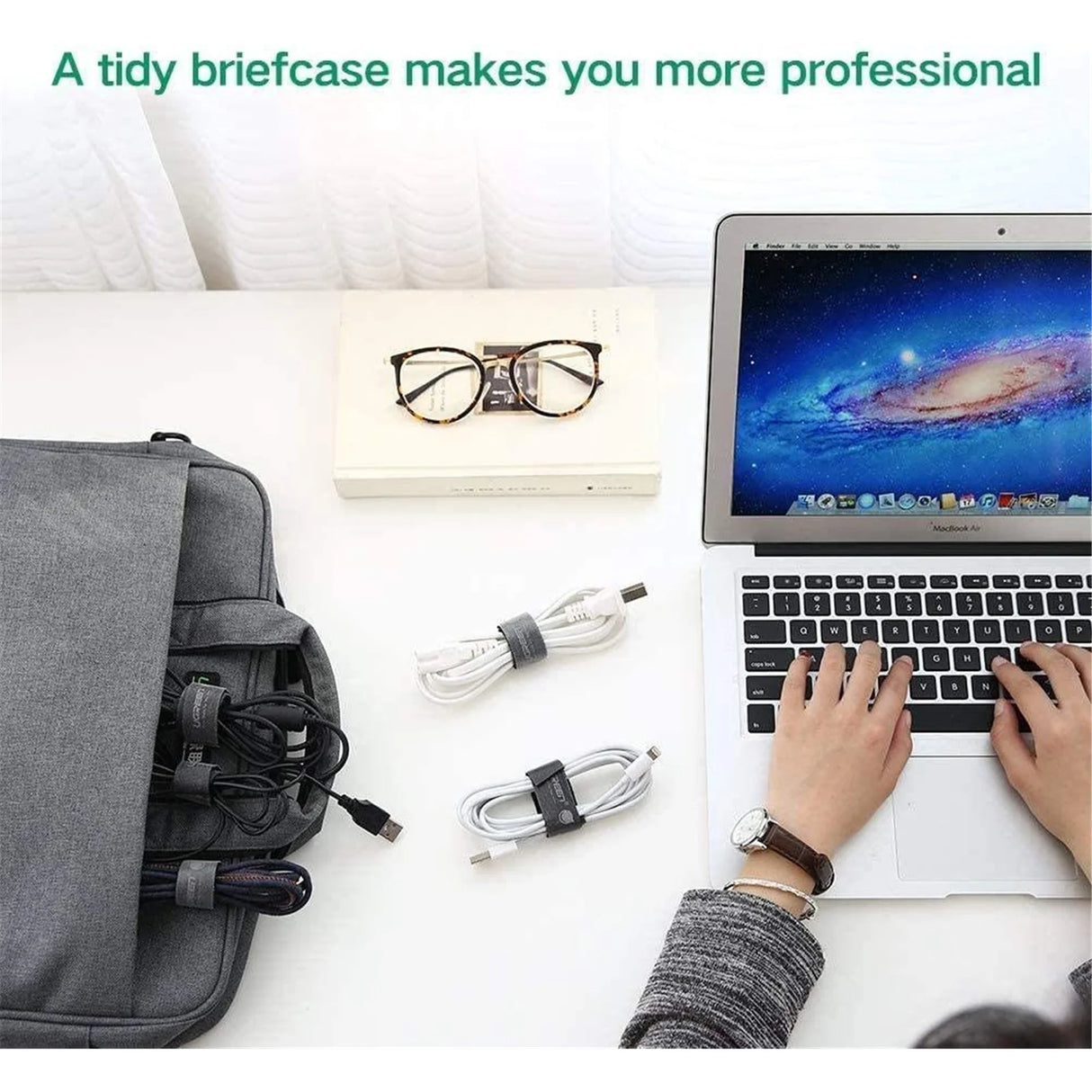 UGREEN Velcro Organizador de Cables Reusable 5 Metros Negro