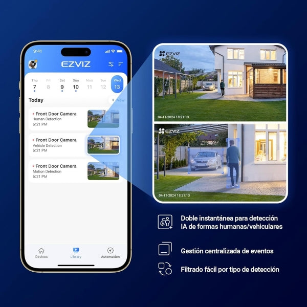 EZVIZ H80f Multi 2K⁺ Cámara Triple Lente Zoom 12x con Paneo e Inclinación