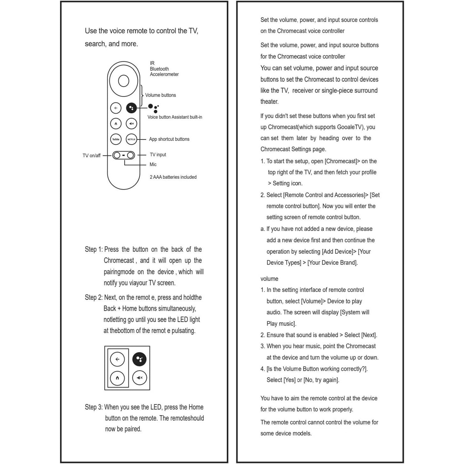 Griscen Control Remoto para Chromecast con Google TV (HD y 4K)