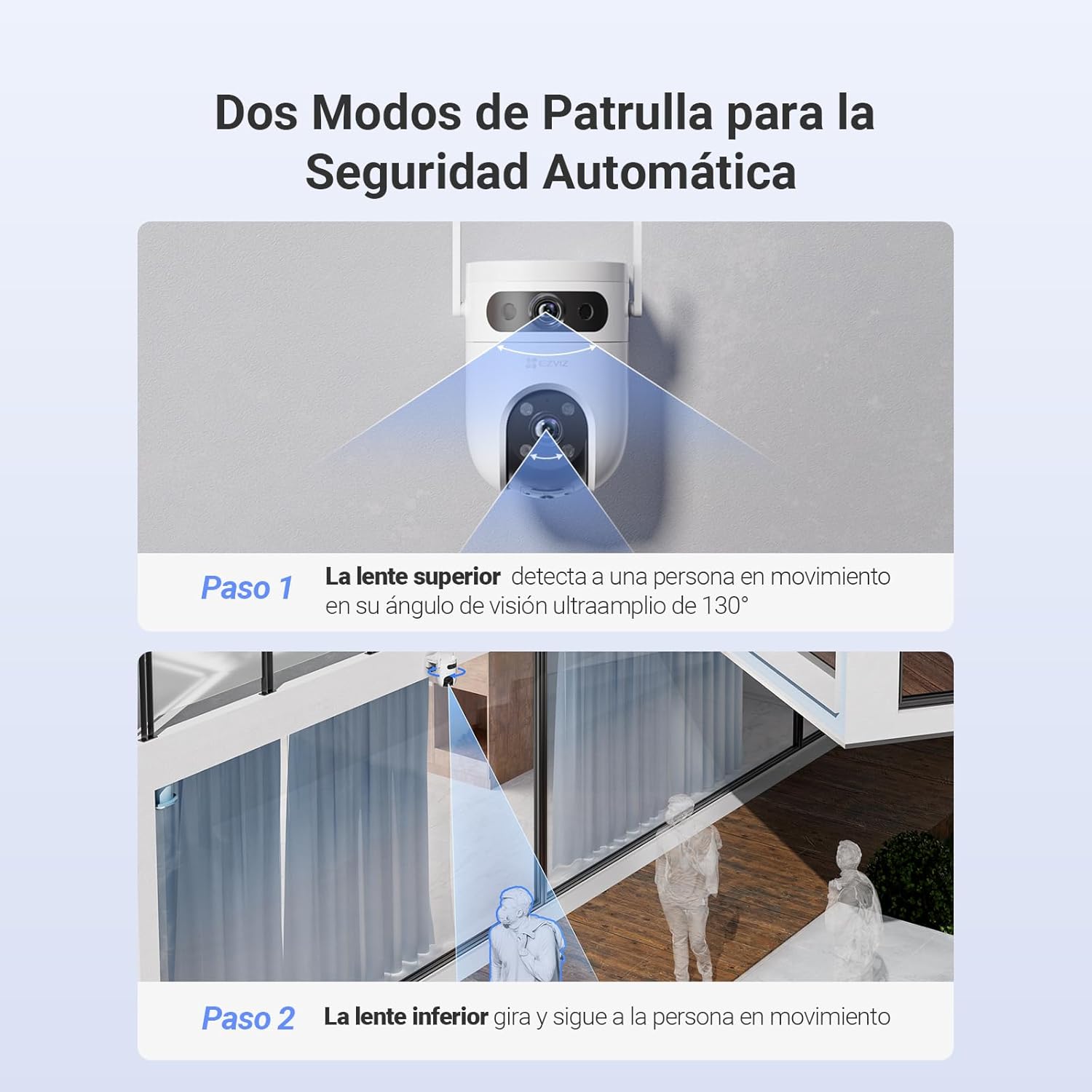 EZVIZ H9c Dual 2K Cámara Doble Lente 3MP con Paneo e Inclinación