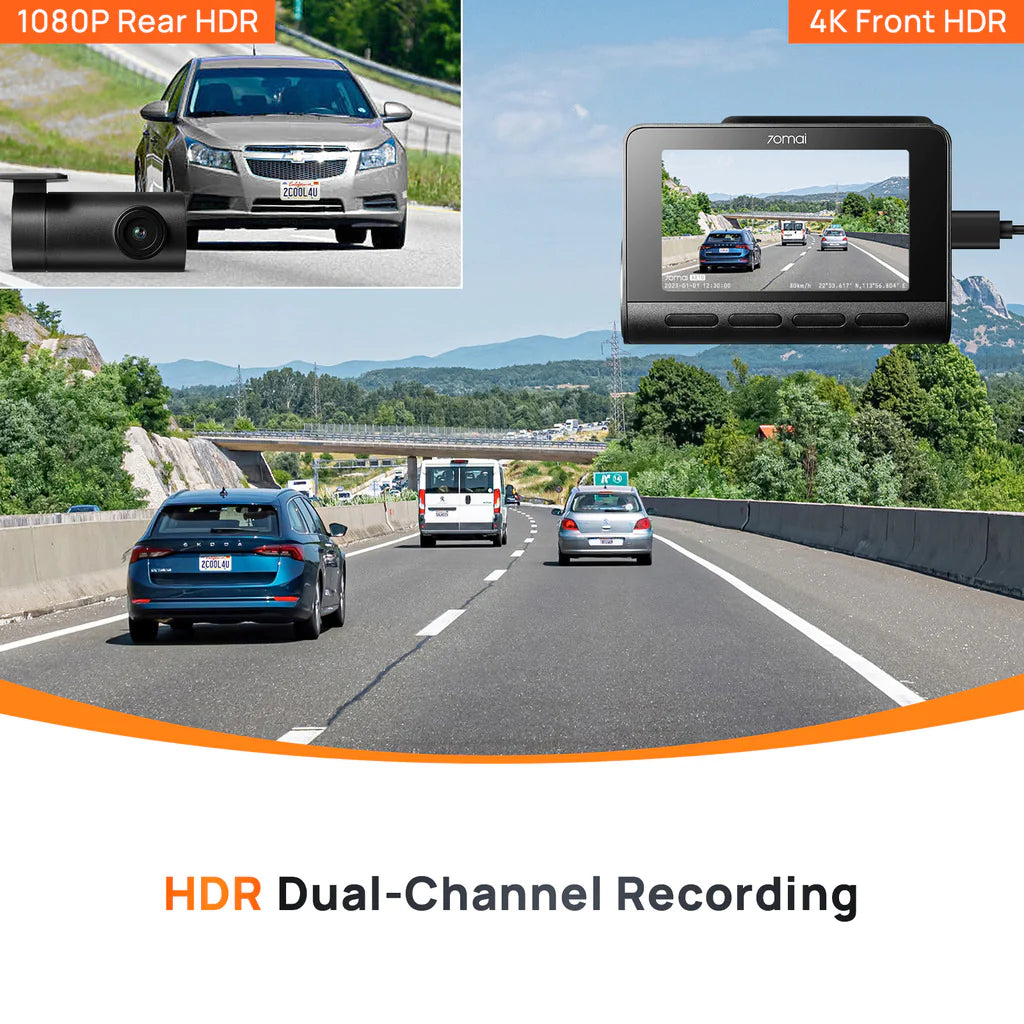 70mai A810 Dash Cam 4K HDR Sony Starvis 2 IMX678 Grabación Dual Soporta 4G LTE
