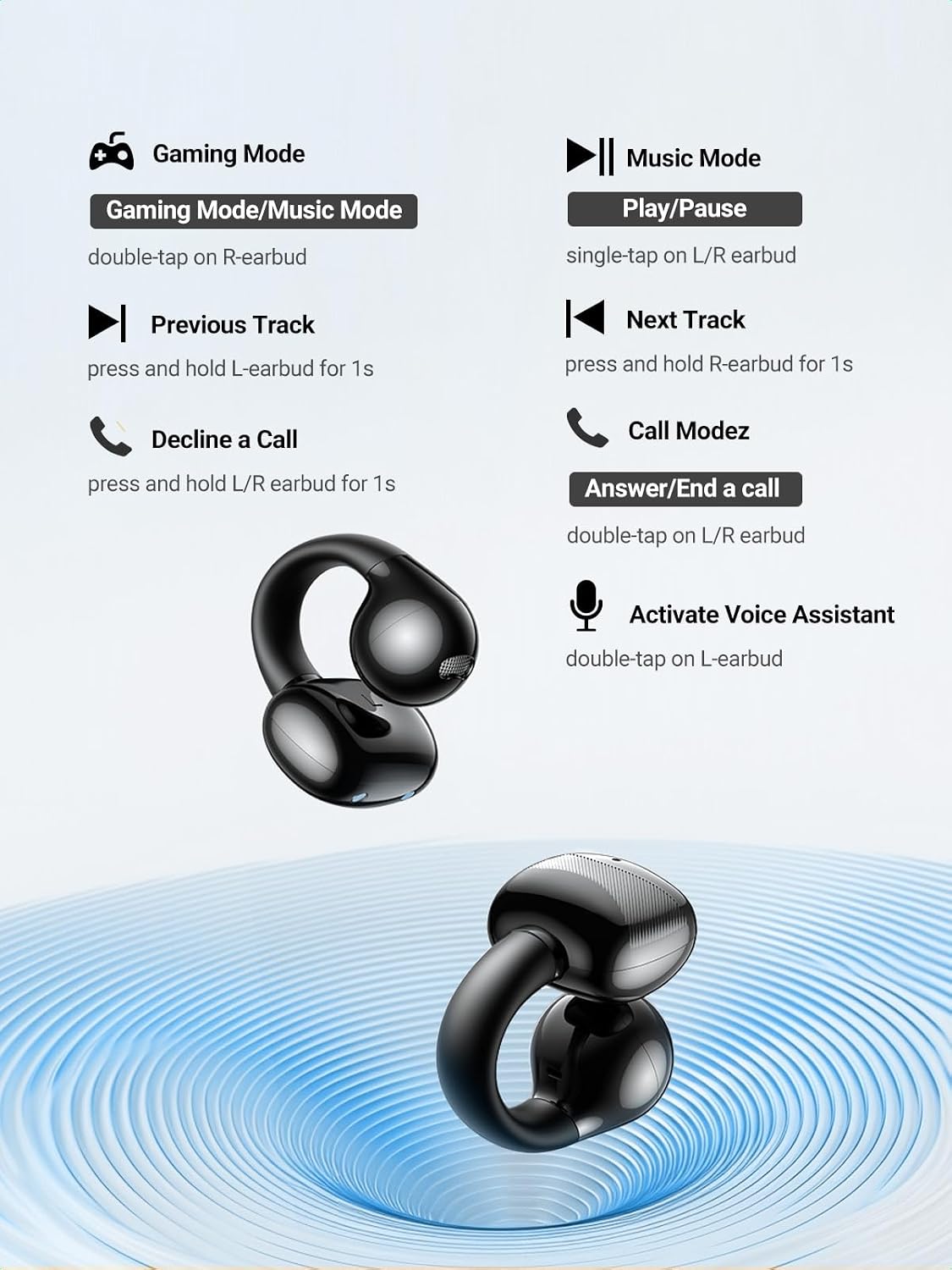 UGREEN Audífonos Open-Ear Bluetooth 5.4 - vista 9