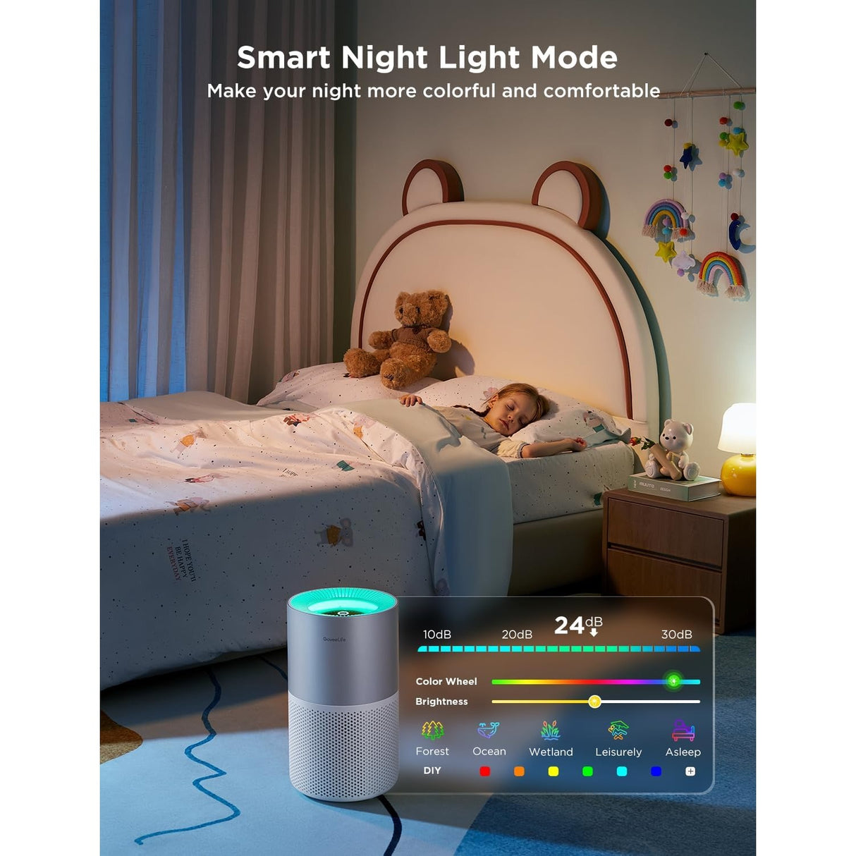 GoveeLife Smart Air Purifier 2 Pro con Sensor PM2.5, HEPA cubre hasta 108m²