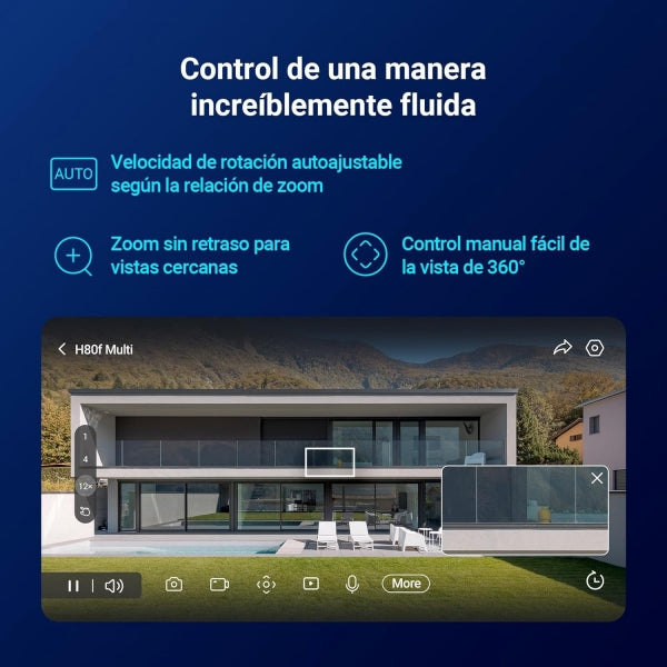 EZVIZ H80f Multi 2K⁺ Cámara Triple Lente Zoom 12x con Paneo e Inclinación