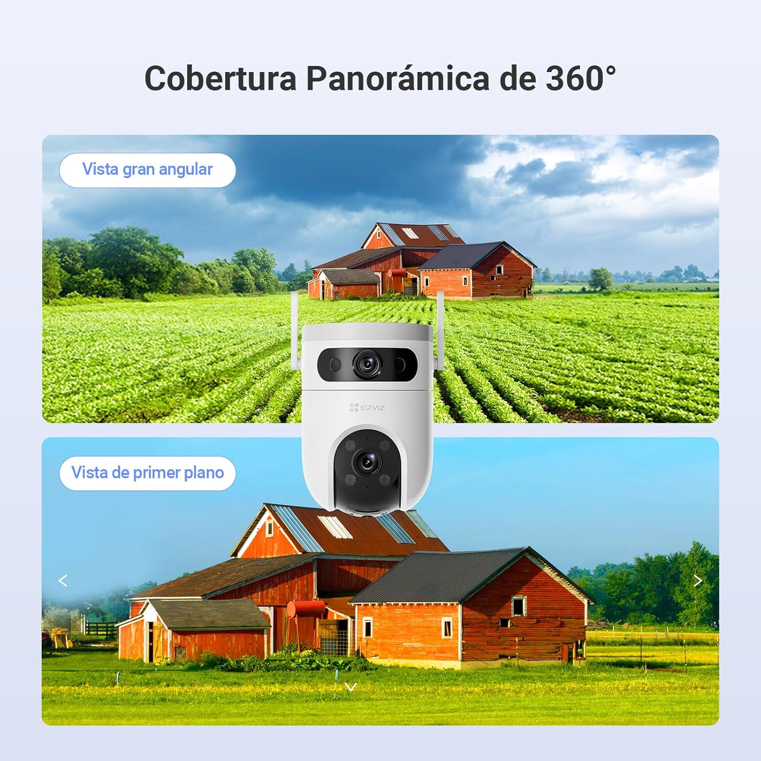 EZVIZ H9c Dual 2K Cámara Doble Lente 3MP con Paneo e Inclinación