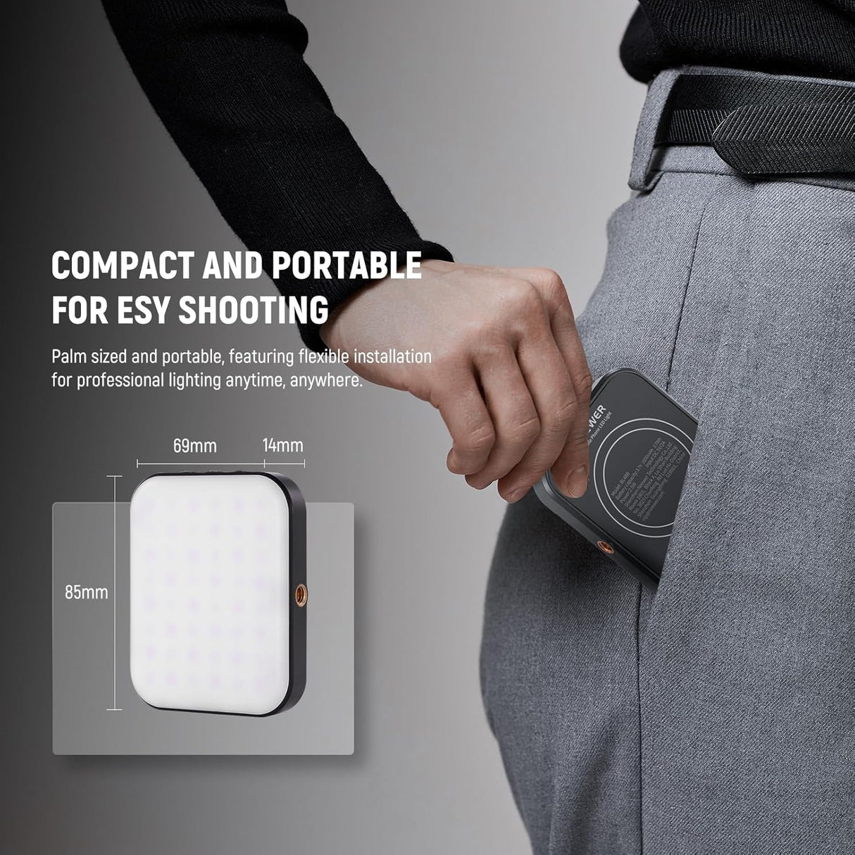 NEEWER BASICS Luz para Selfie BL48B Compatible con MagSafe iPhone 12 al 17 Series