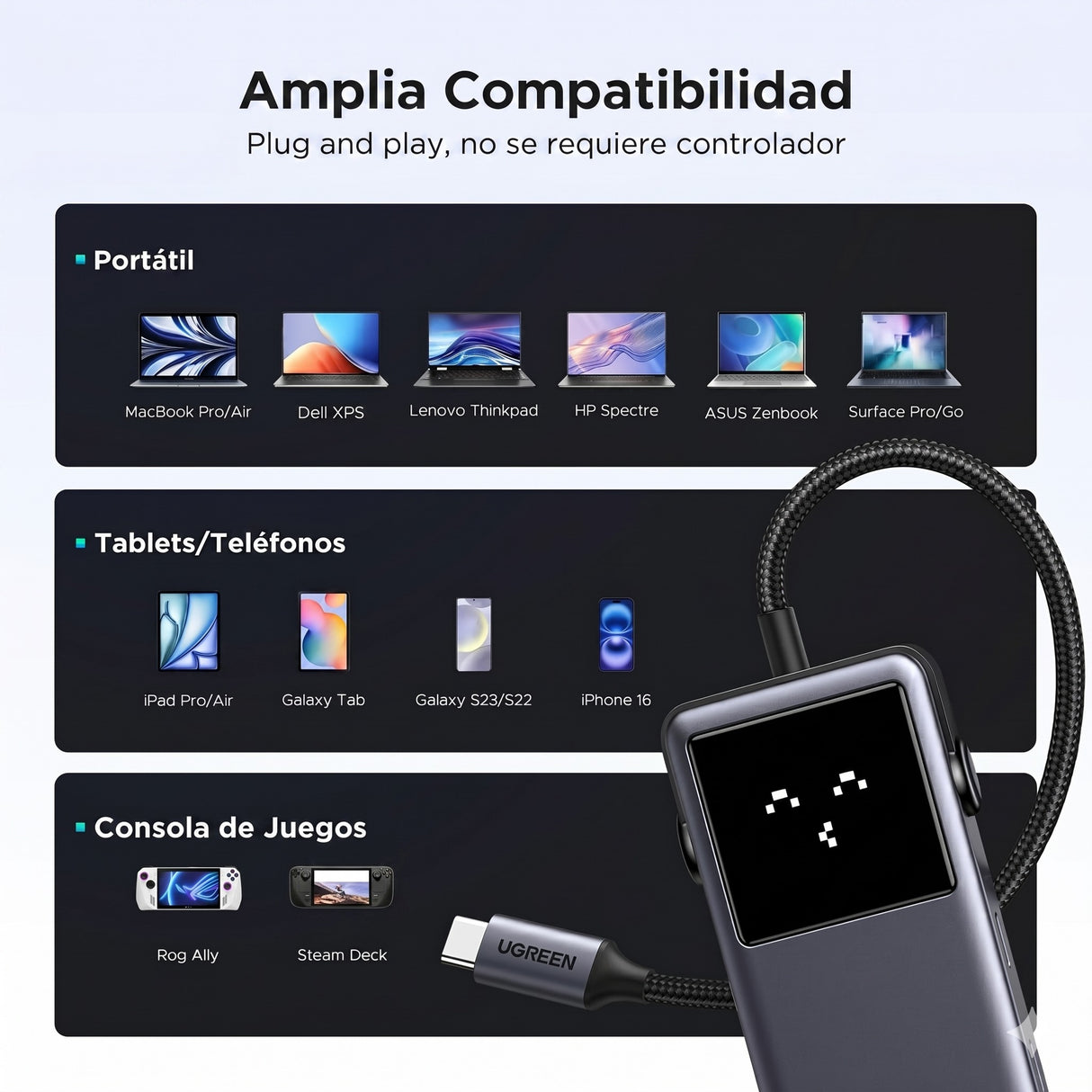 UGREEN Uno HUB USB-C 6 en 1 4K@60Hz HDMI