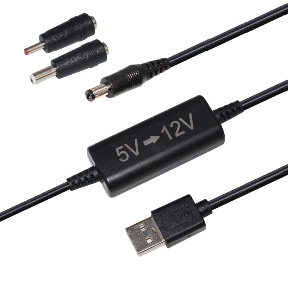 KUNCAN USB 5V a 12V DC Cable Adaptador Step Up (12V 1A Max) 1 Metro