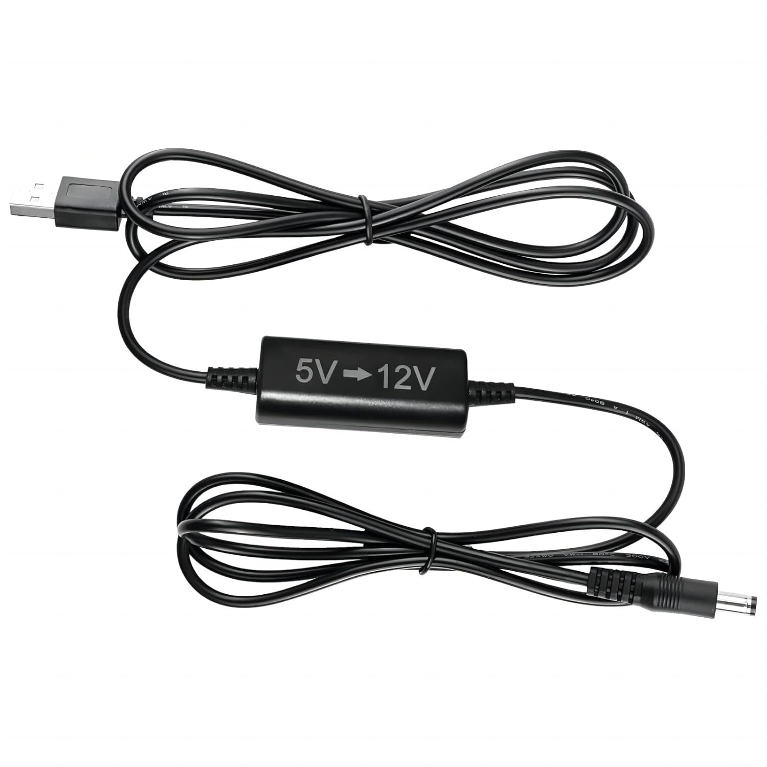 KUNCAN USB 5V a 12V DC Cable Adaptador Step Up (12V 1A Max) 1 Metro