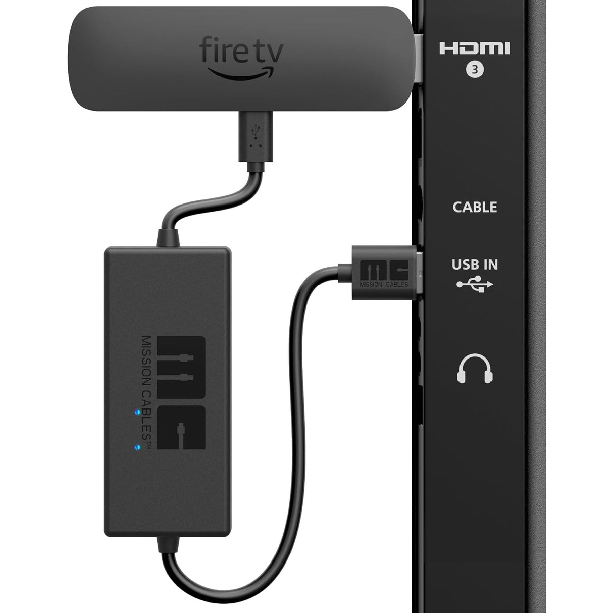 Cable de alimentación USB (elimina la necesidad de adaptador de CA) para Fire TV Stick