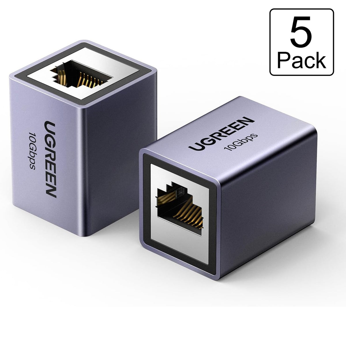 UGREEN Extensor Ethernet 10Gbps Paquete de 5 Acopladores