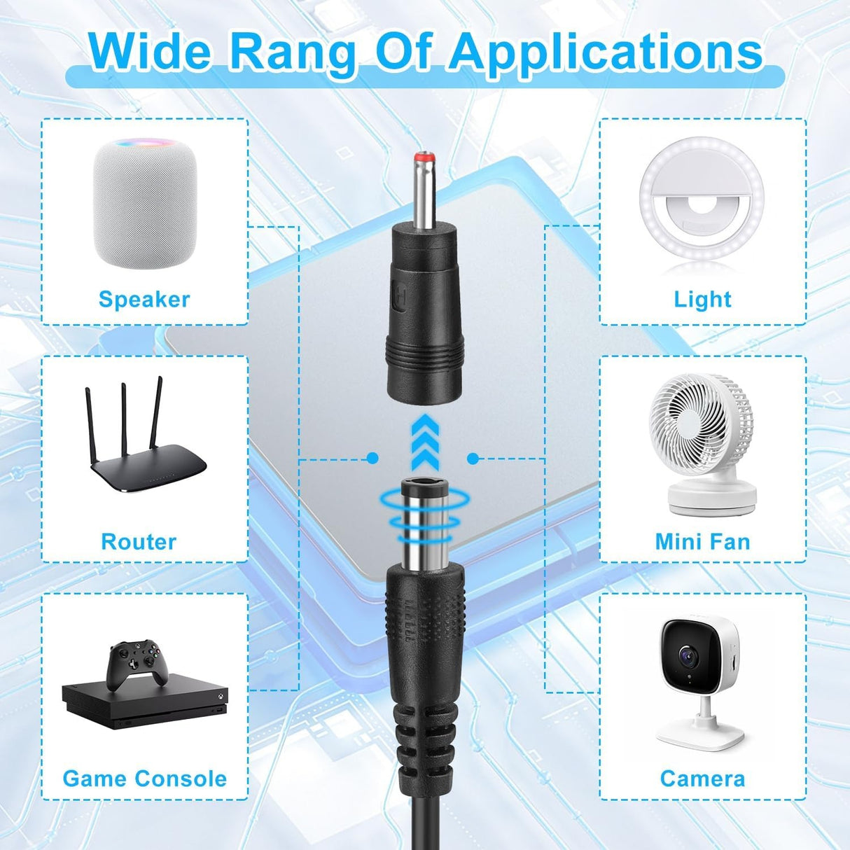 FARSENSE USB 5V a 12V DC Cable Adaptador con Pantalla Step Up (12V 1A Max) 1 Metro
