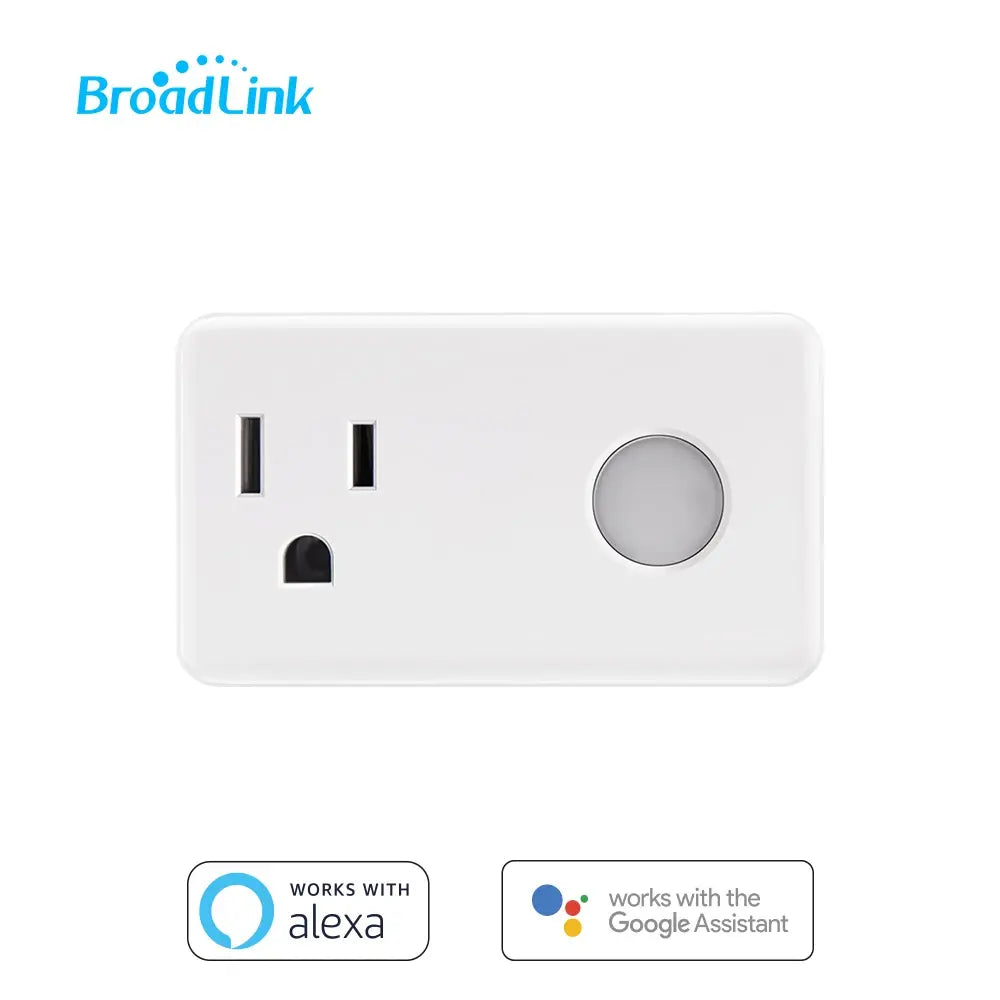 BroadLink Smart Wi-Fi Plug SP3S-US Tomacorriente Inteligente Alexa y Google