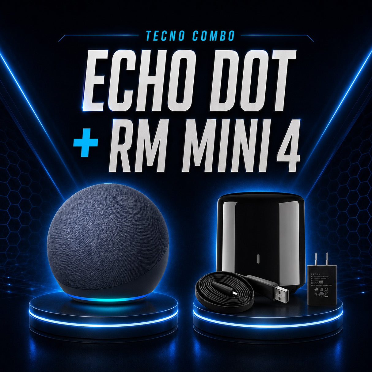 Echo Dot (5.ª generación) + Broadlink BestCon Rm Mini 4 RM4C