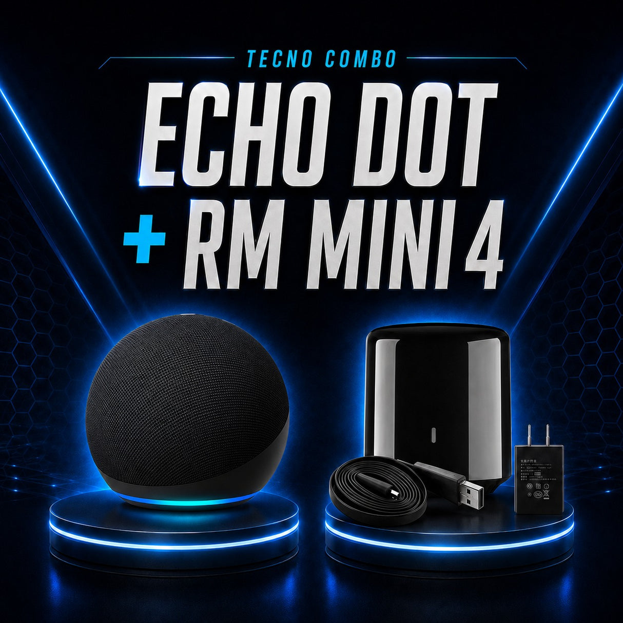 Echo Dot (5.ª generación) + Broadlink BestCon Rm Mini 4 RM4C