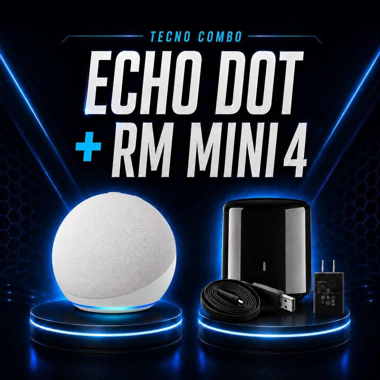 Echo Dot (5.ª generación) + Broadlink BestCon Rm Mini 4 RM4C