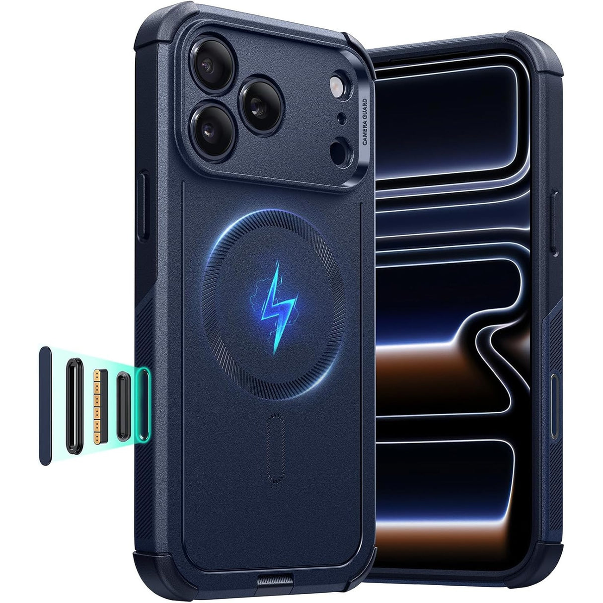 ESR iPhone 17 Pro Cyber Tough Magnetic Case con MagSafe y Control de Cámara Protección Grado Militar 7X