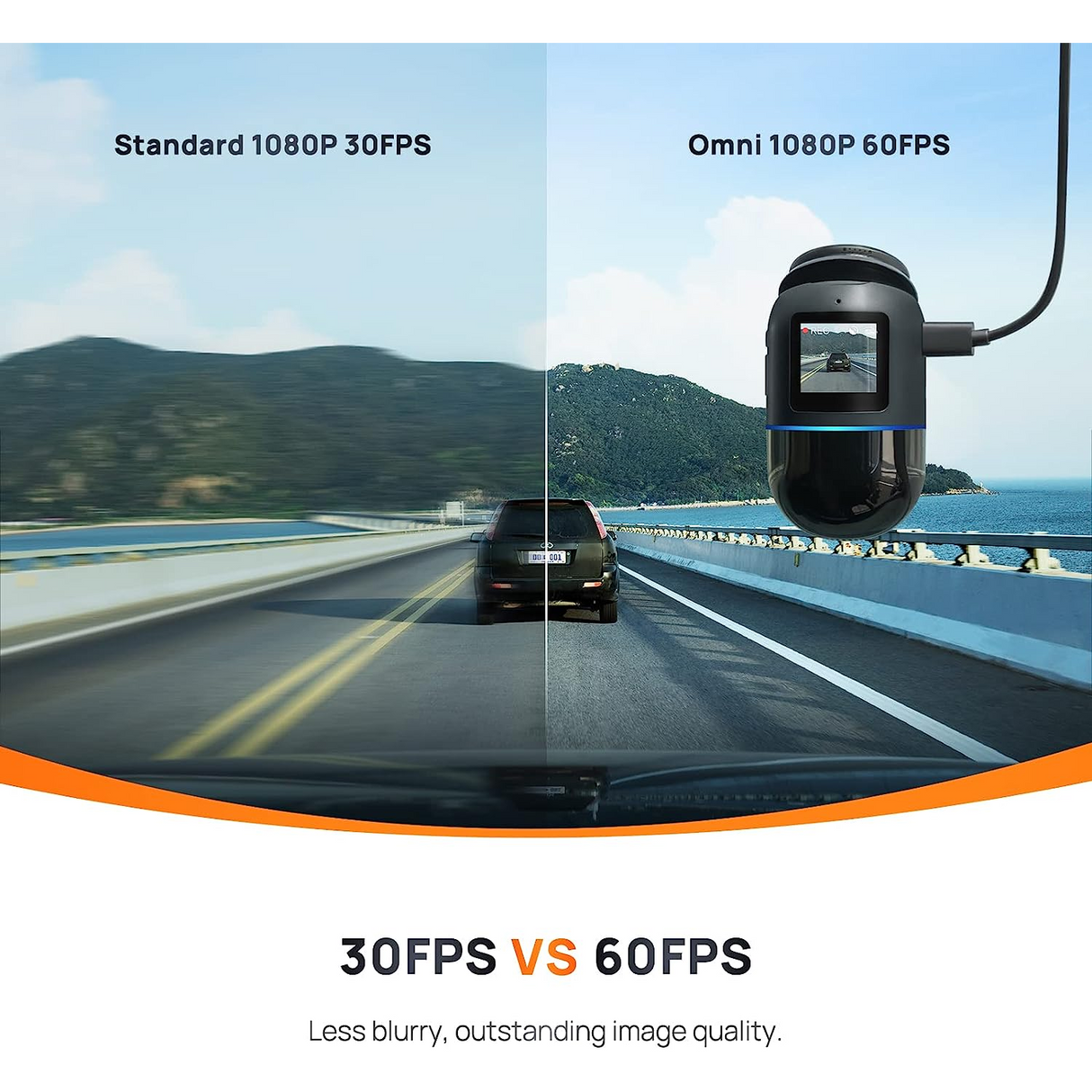 70mai Omni Dash Cam (X200) Rotación 360° eMMC de 128GB integrada Soporta 4G LTE