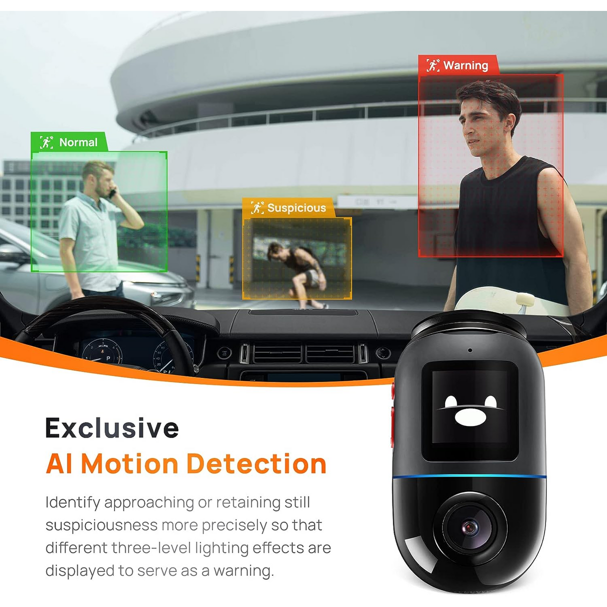 70mai Omni Dash Cam (X200) Rotación 360° eMMC de 128GB integrada Soporta 4G LTE