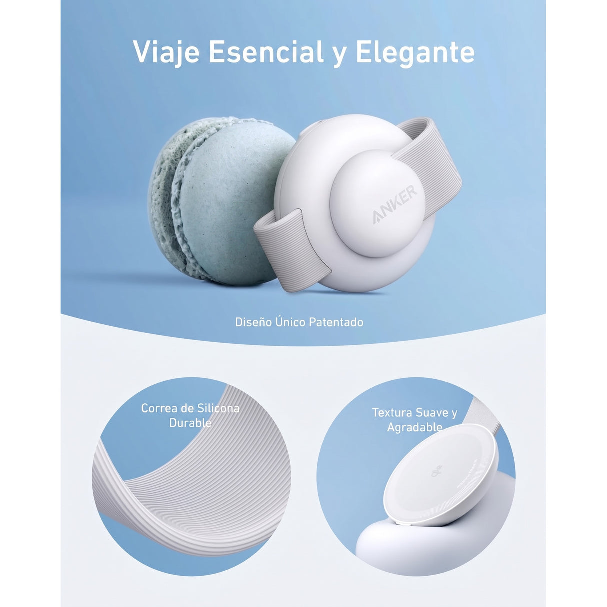 Anker MagGo Estación de Carga Inalámbrica MagSafe (3 en 1 pad plegable) Certificado 15W Qi2 con Adaptador y Cable