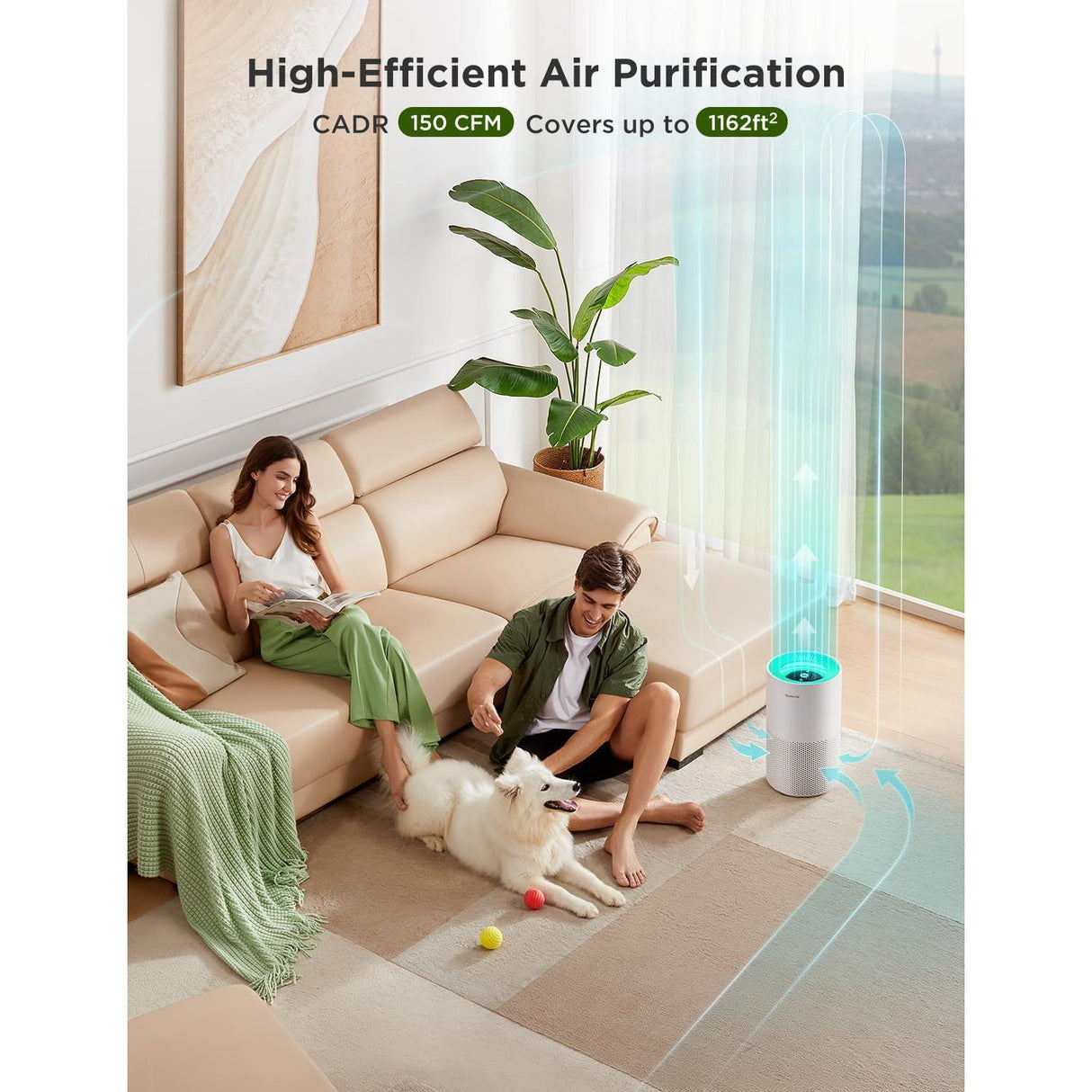 GoveeLife Smart Air Purifier 2 Pro, HEPA cubre hasta 108m²