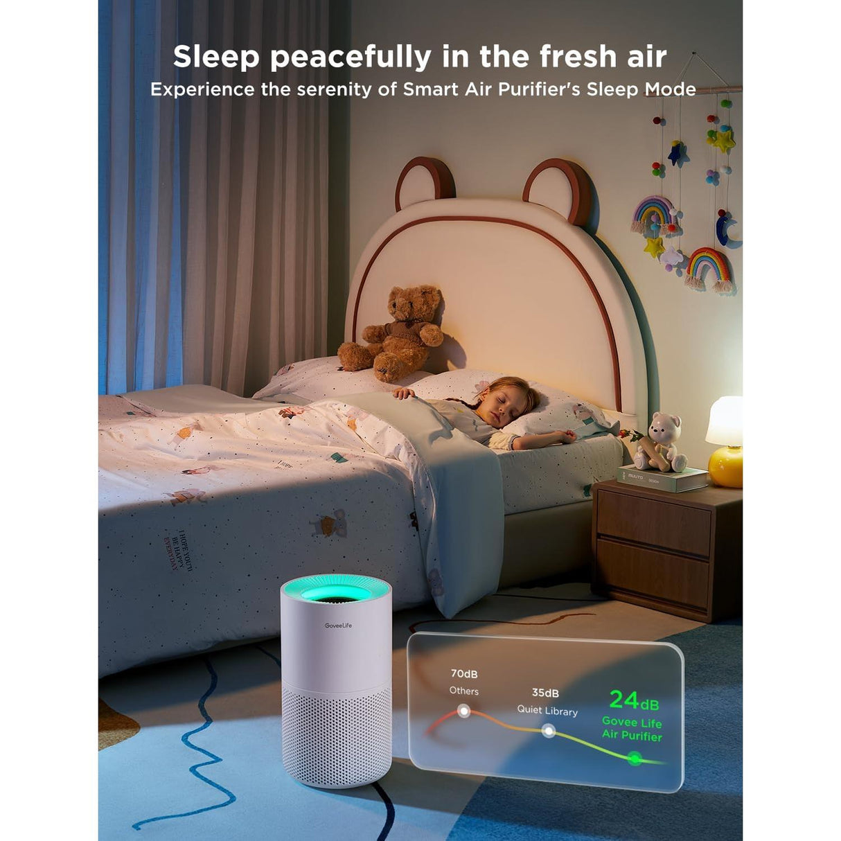 GoveeLife Smart Air Purifier 2 Pro, HEPA cubre hasta 108m²