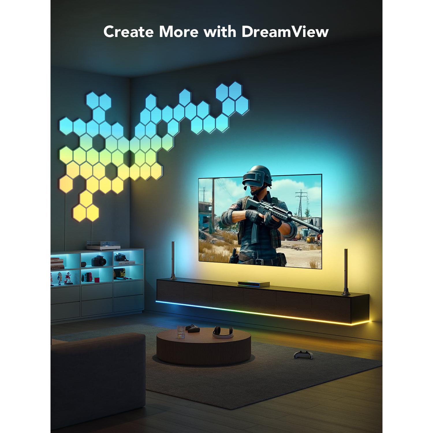 Govee AI Gaming Sync Box con Retroiluminación para TV 55 a 65 pulgadas 4K