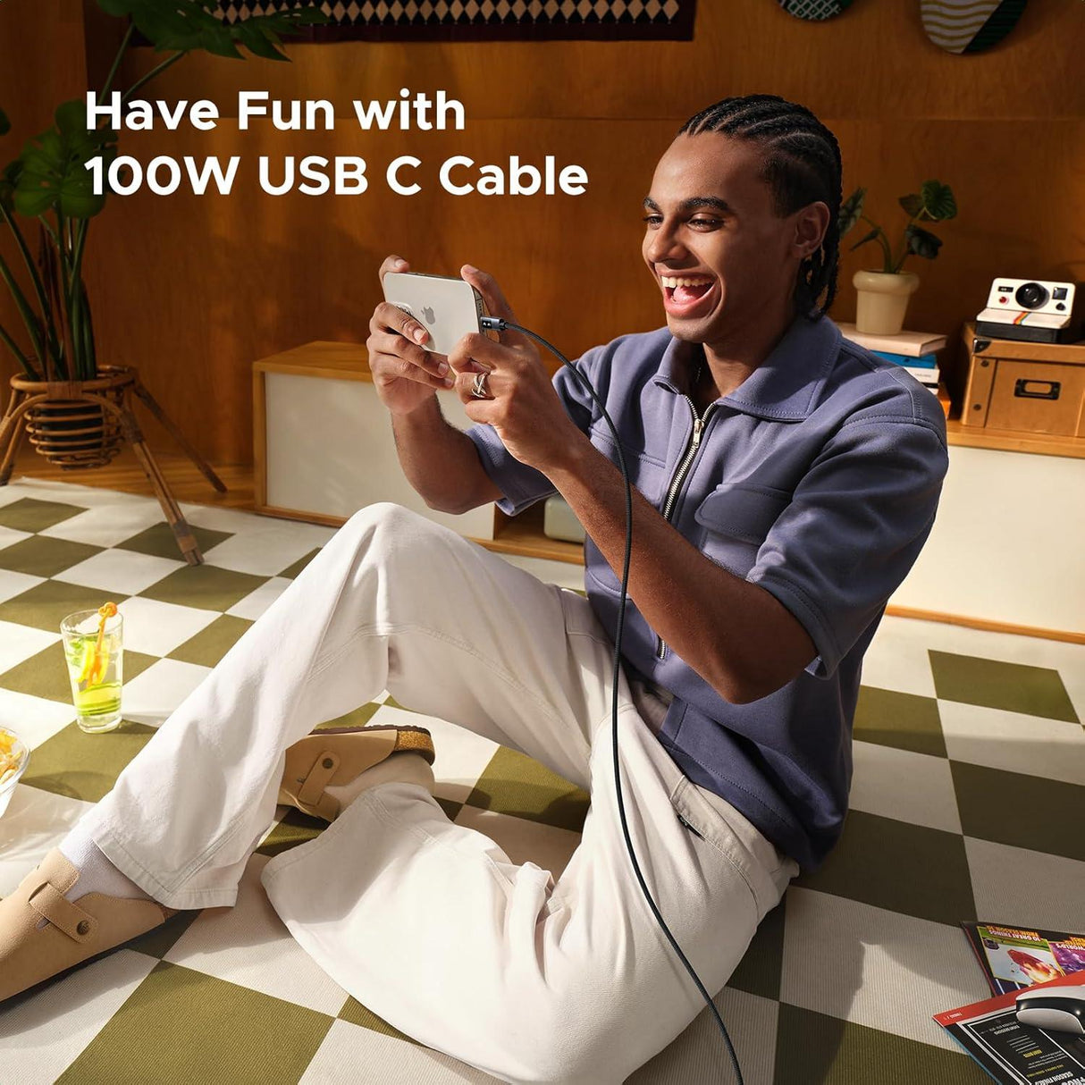 UGREEN Uno 100W Cable USB-C a USB-C Carga Rápida con Pantalla LED 1 Metro
