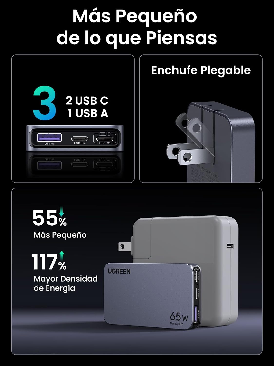 UGREEN Nexode Pro 65W X753, imagen de galería 6