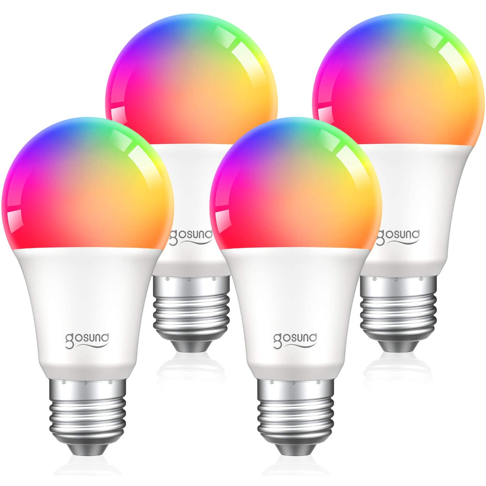 4 Focos Inteligentes Gosund RGB Multicolor WiFi Funciona con Alexa & Google Assistant