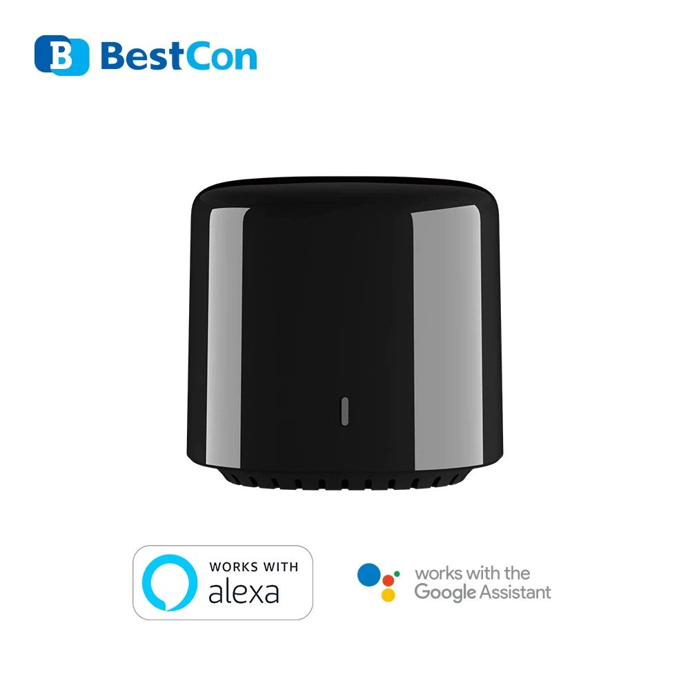 Broadlink BestCon Rm Mini 4 RM4C Control Remoto Universal Inteligente Alexa y Google + Adaptador de Corriente