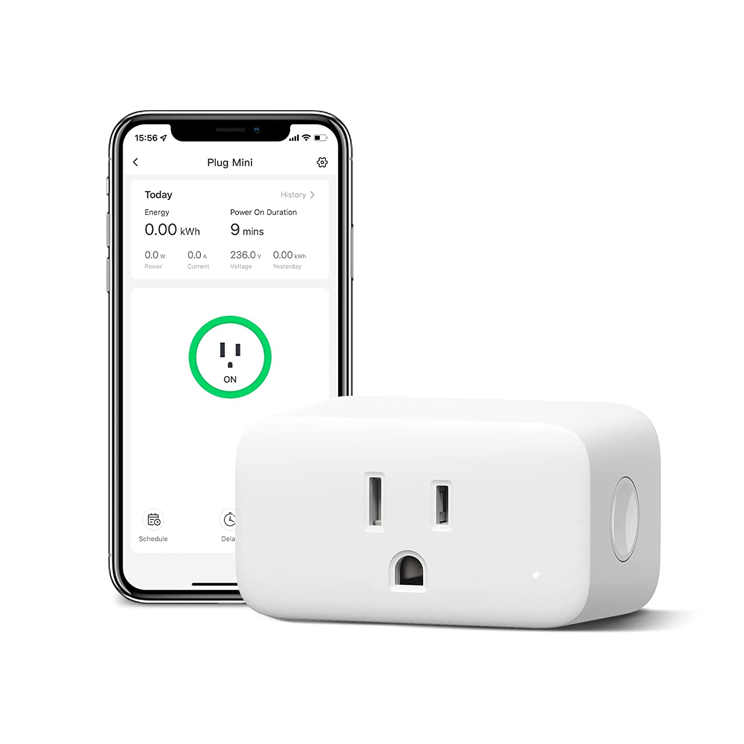 SwitchBot Plug Mini Enchufe Inteligente 15A WiFi Funciona con Alexa y Google