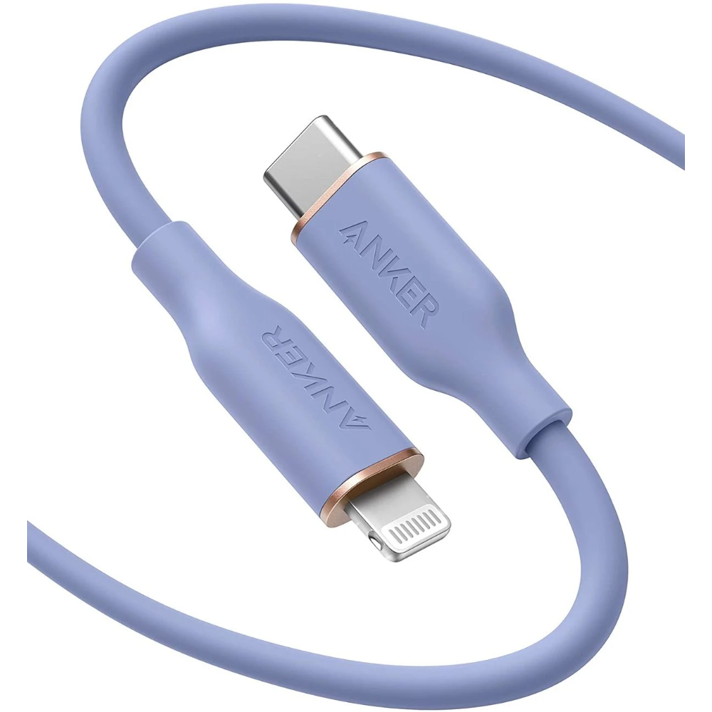 Anker Powerline III Flow Cable USB-C a Lightning para iPhone 8 al 14 Series, iPad, AirPods (Certificado MFi)