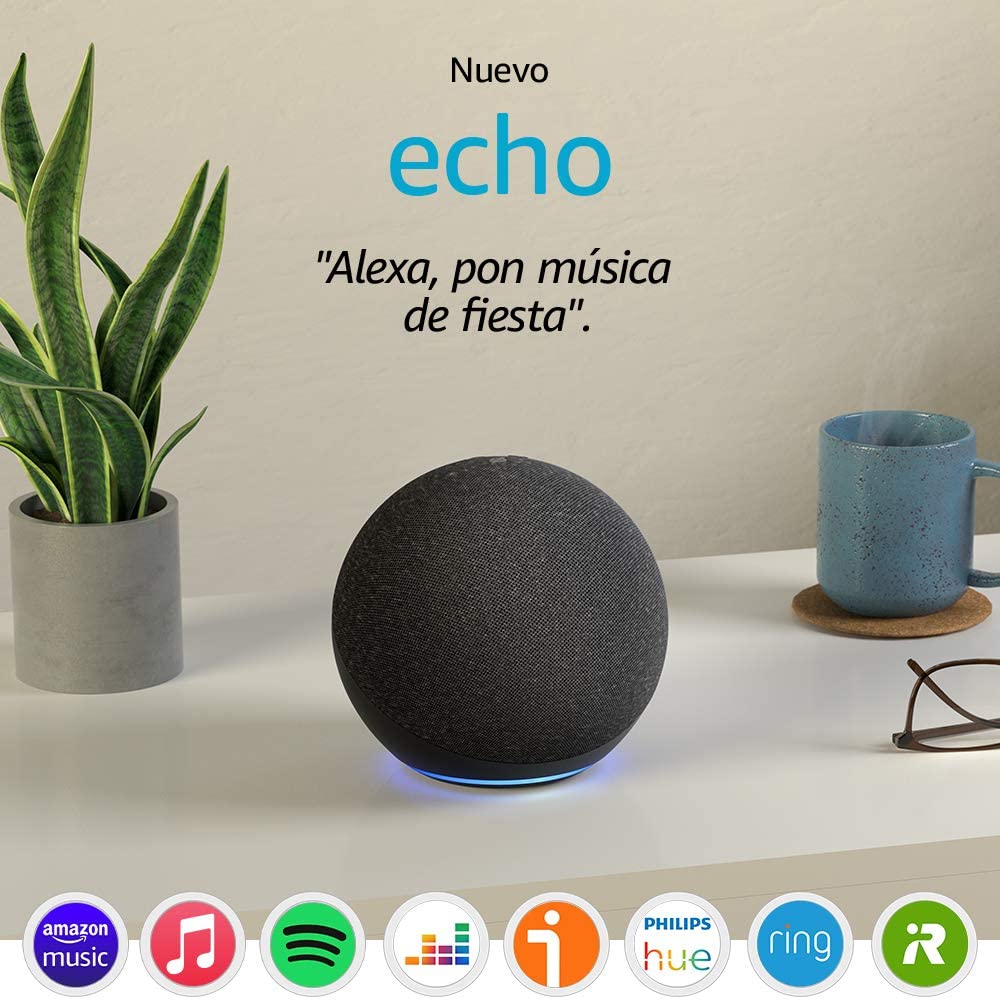 Echo (4ta Generación) | Sonido de alta calidad, Hub Zigbee Integrado y Alexa