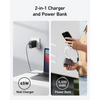 Anker 521 45W Cargador con Power Bank de 5000mAh 20W (PowerCore Fusion), Doble Puerto USB-C para iPhone 14/13/12 Series, iPad Pro, AirPods, Apple Watch y más