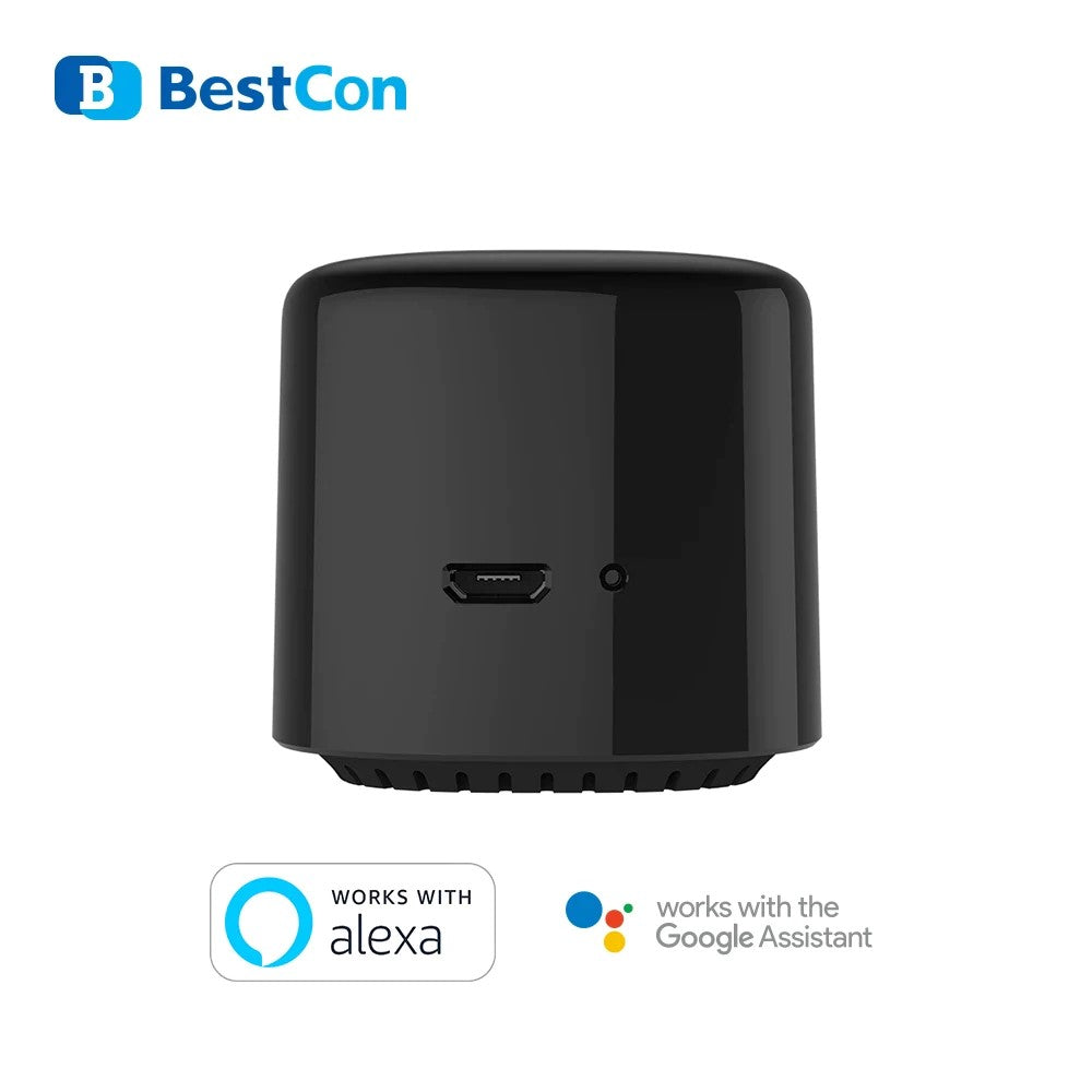 Broadlink BestCon Rm Mini 4 RM4C Control Remoto Universal Inteligente Alexa y Google + Adaptador de Corriente