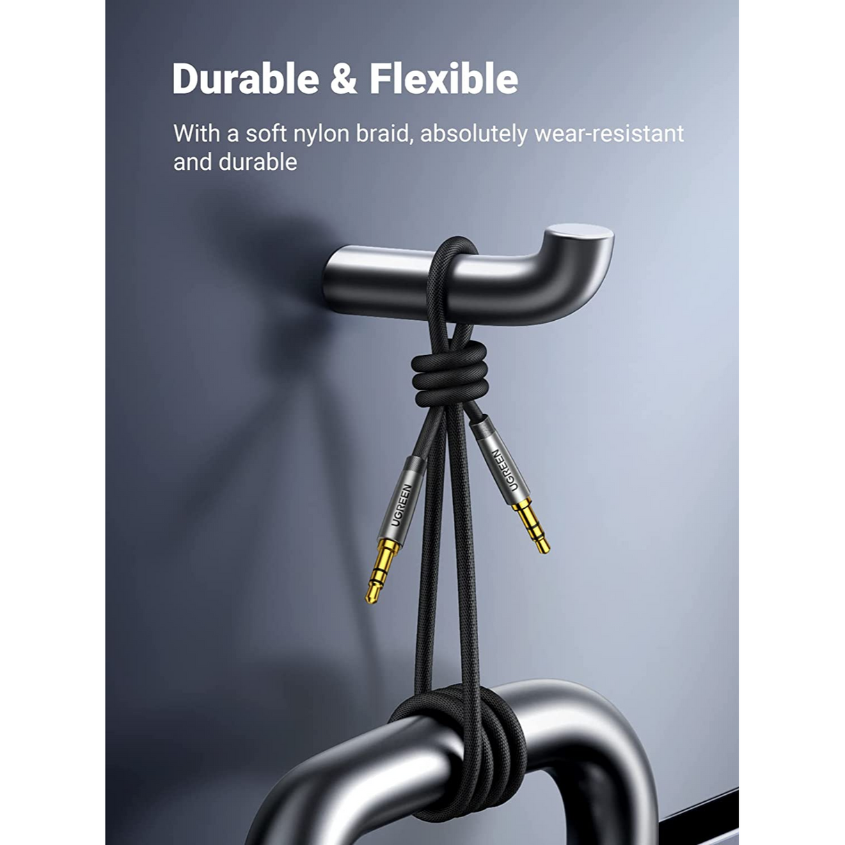 UGREEN 3.5mm Cable de Audio Aux Compatible con iPhone iPad iPod Echo y Más 1 Metro 